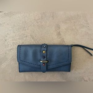 Frye Alessi Beautiful Blue Leather Wallet